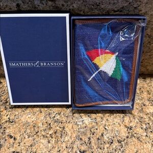 Smathers & Branson Needlepoint Arnold Palmer Umbrella scorecard holder